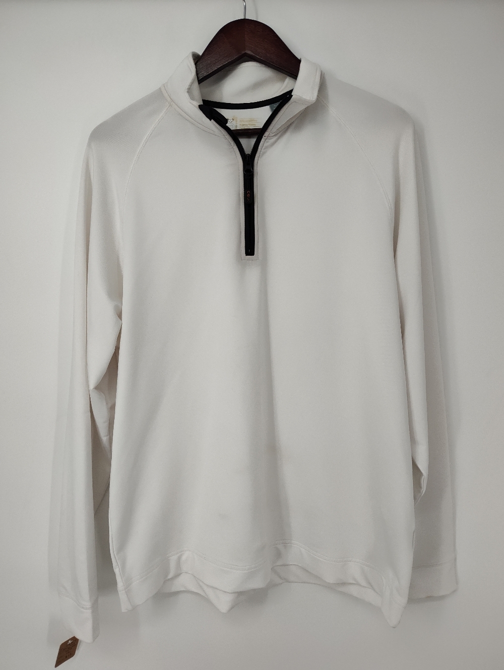 Cutter & Buck CBUK White Performance Quarter-Zip Pullover Mens Large
